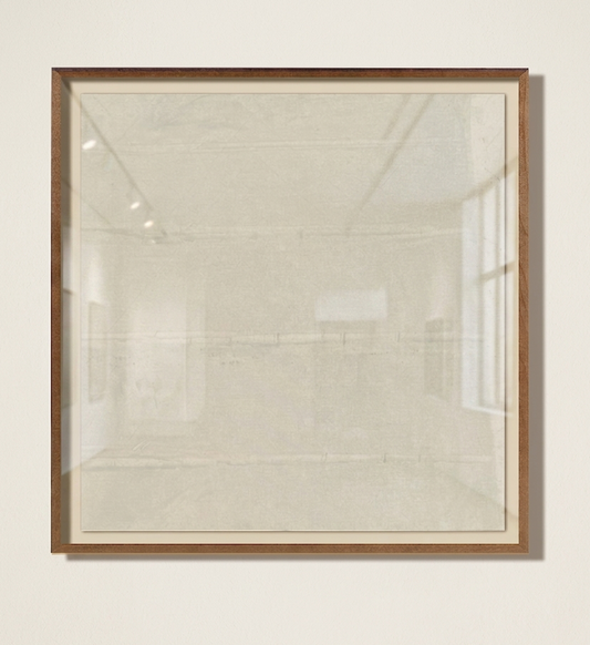 Framed makelberge artwork on a white wall