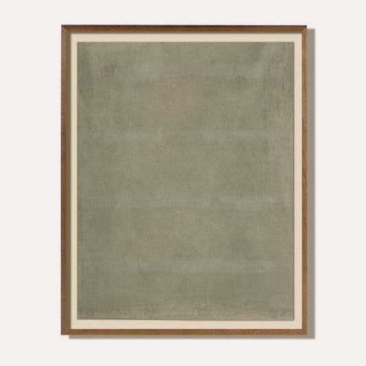 Framed abstract painting with a textured surface on a white background