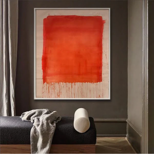 SHIBORI IN TANGERINE 155 X 120 CM