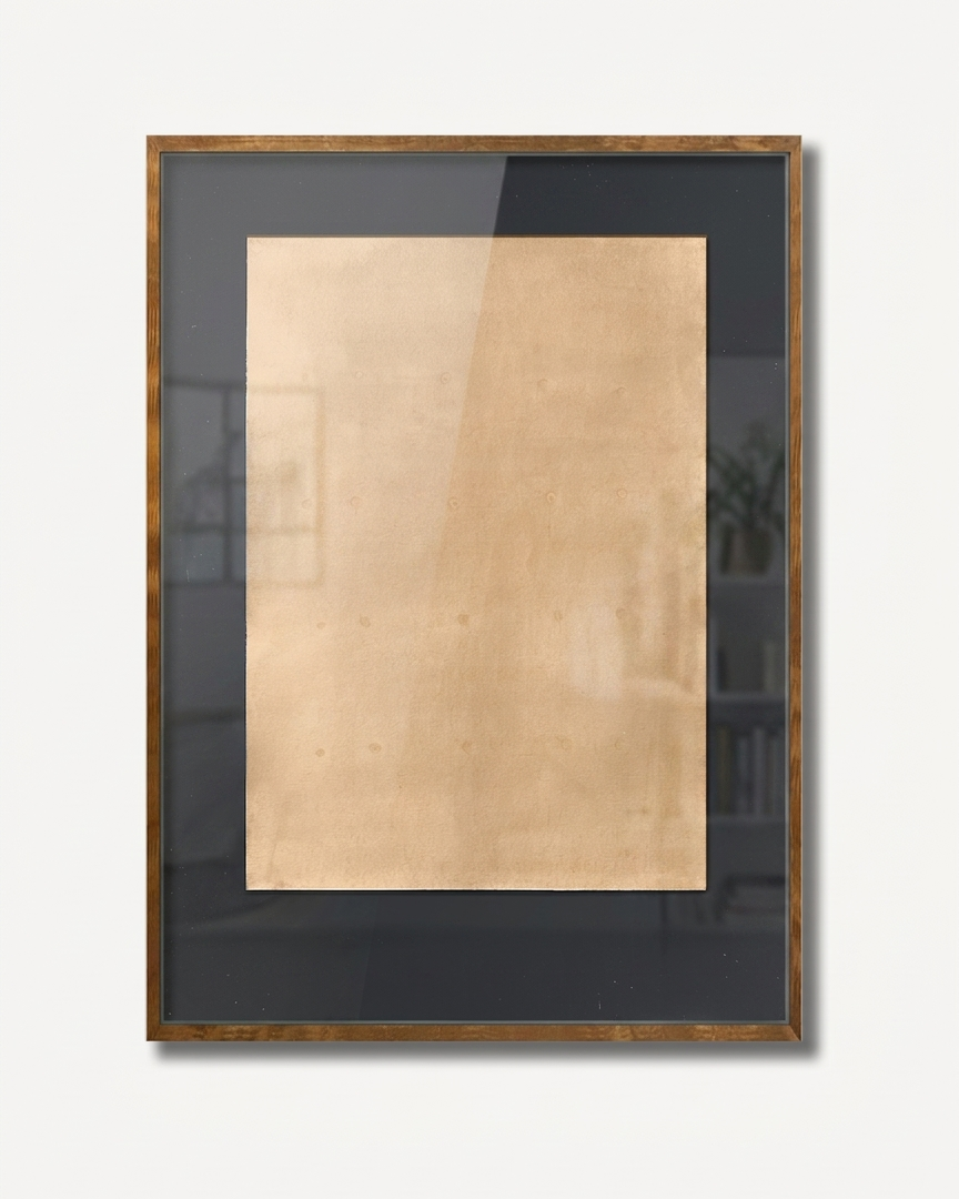 Framed artwork by makelberge with a gold center and black border on a white background